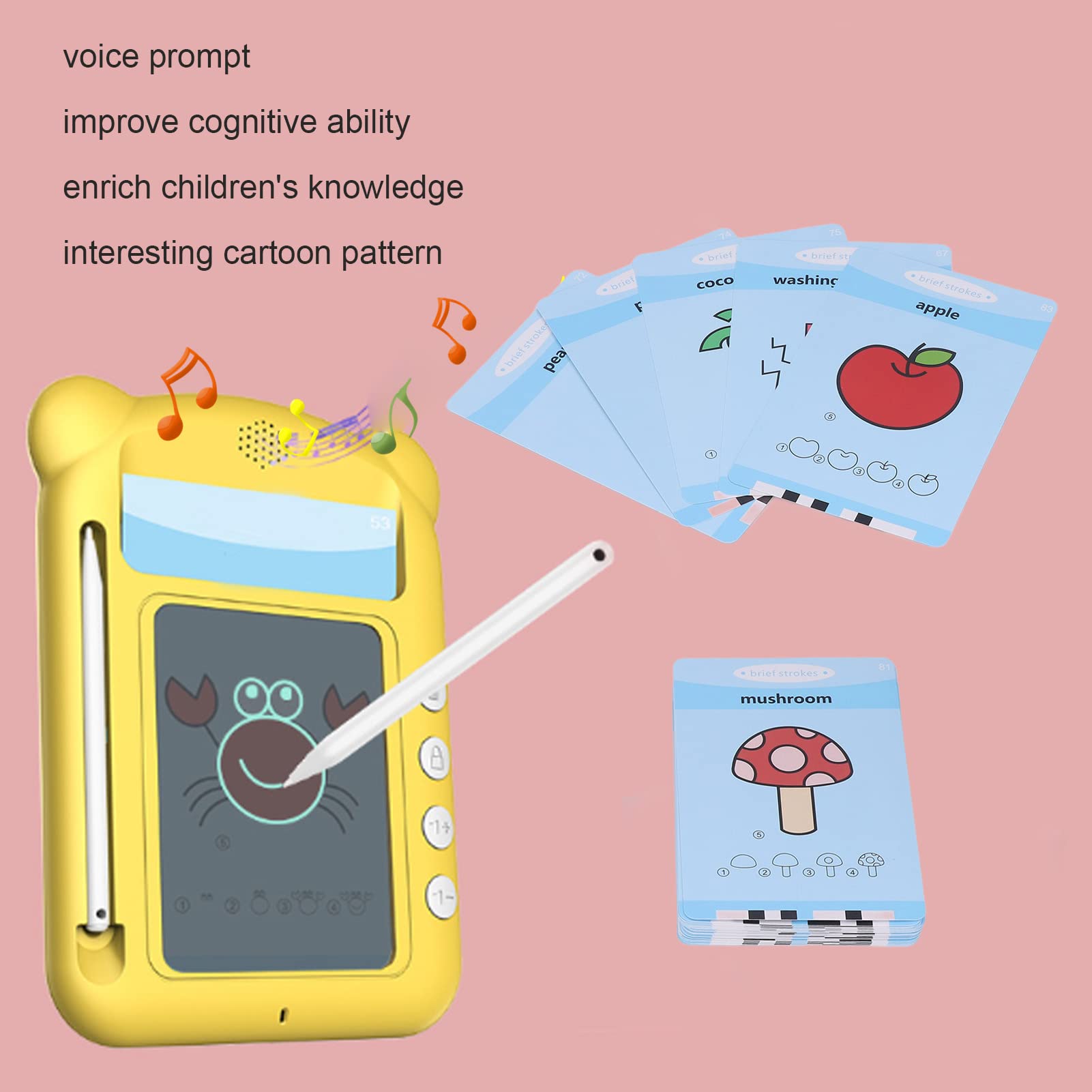 Cartes Flash, jouet d'apprentissage, invite vocale, favorise la réflexion, capacité cognitive, 50 cartes, jouet éducatif, cadeau pour enfants