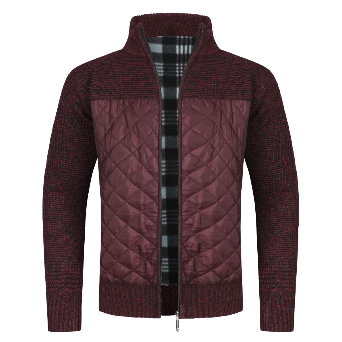 YOUTHUP Chaqueta de Punto Cárdigan para Hombre Forro Polar Suéter Grueso Invierno Cálida