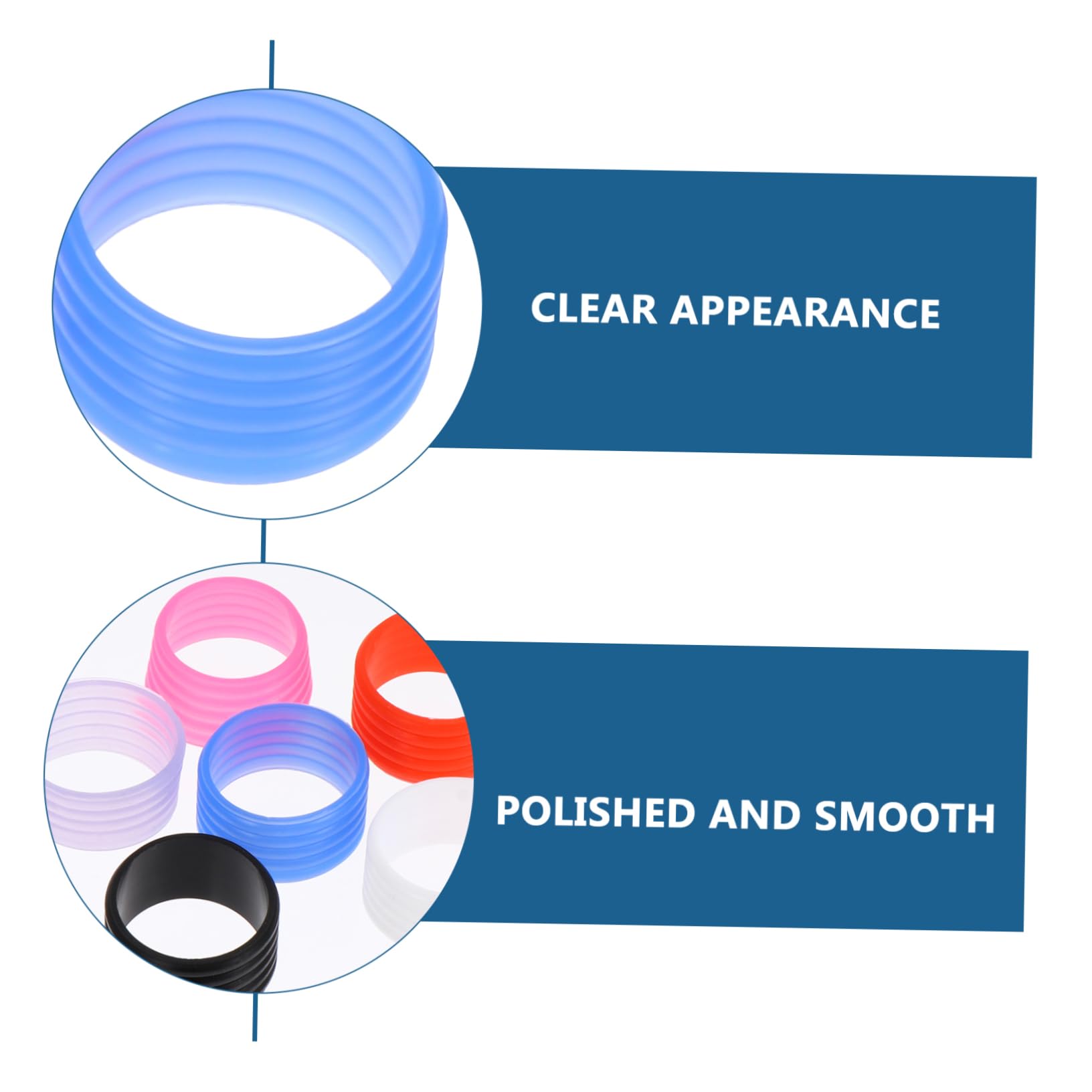 Garneck 6pcs Slip Silicone Racket Grip Band Removing Protector for Tennis Badminton Players Durable Reusable Overgrip for Enhanced Control and Comfort