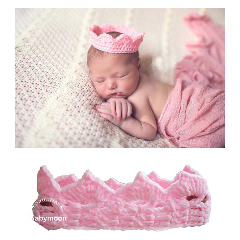 Babymoon Crown Headbands Toddler Princess Hair Band Hair Accessories New Born Baby Photography Props Shoot Costume (Baby Pink)-image-11