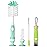 Ariseno 4-in-1 Baby Bottle Brush Set, Bottle Brush Cleaner, Bottle Cleaner Brush Set, Including Nylon Bottle Brush, Bottle Cap Brush, Straw Brush, Nipple Brush, BPA-Free (Green)