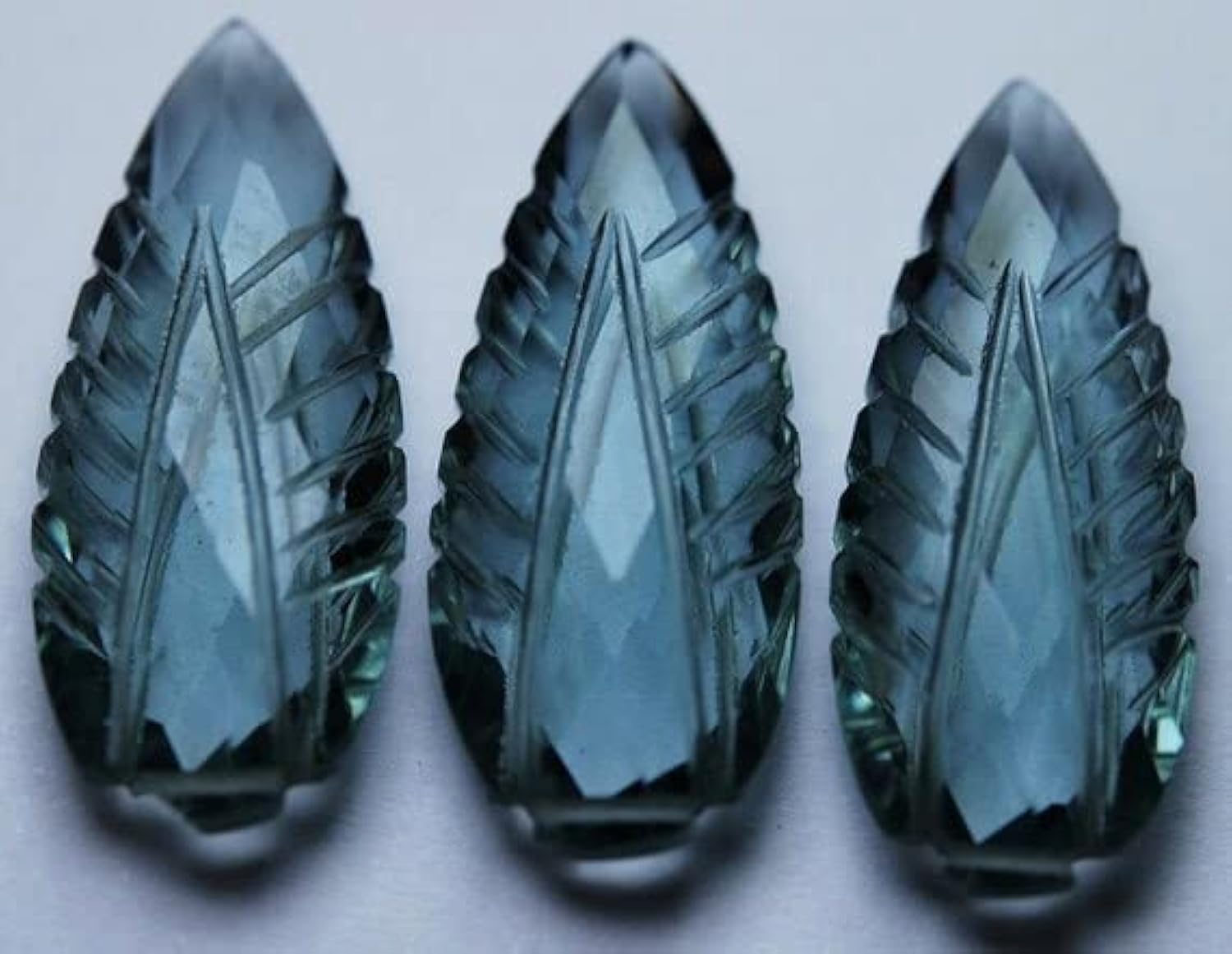Quartz aigue-marine mousse LKBEADS paires assorties pour boucles symétriques