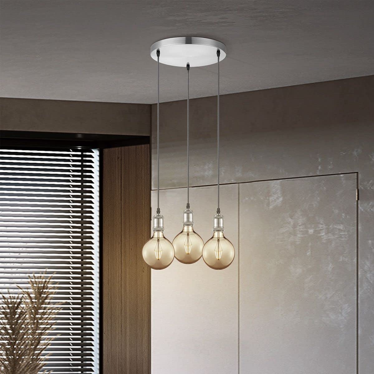 Home Sweet Home Lampada a sospensione moderna in acciaio spazzolato vintage Cloud | 66/18/100 cm | luminoso | lampada a sospensione con lampada LED | 4W 160lm 2200K dimmerabile