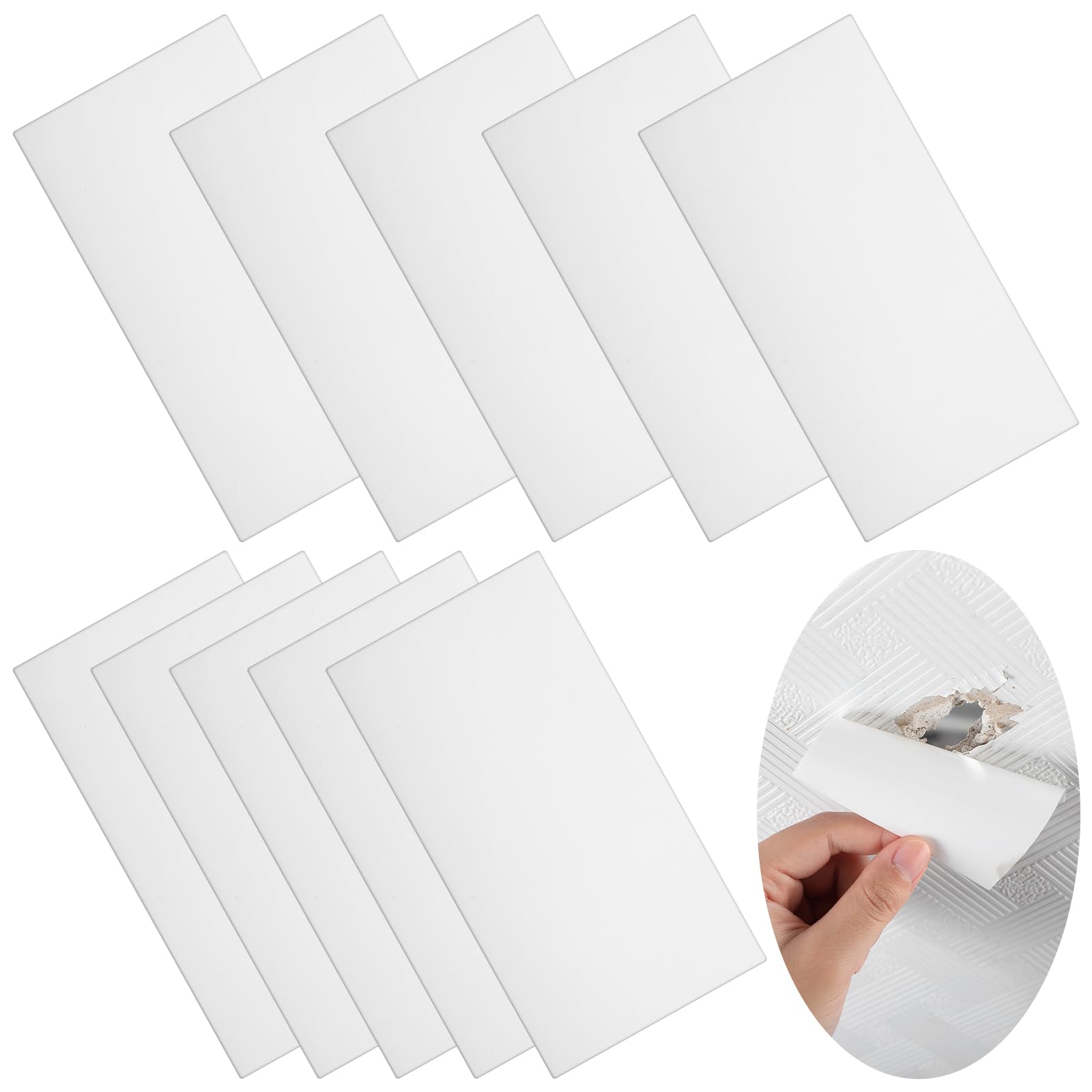 10 Pcs Bathtub Hole Patch Siding Wall Repair Kit, White