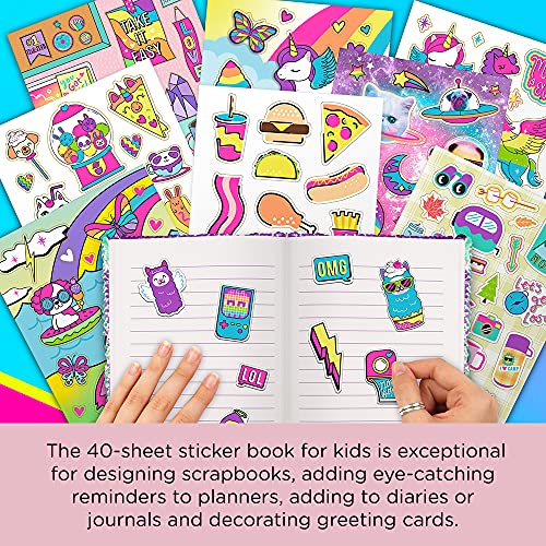Fashion Angels 1000+ Totally Rainbow Colorful Stickers for Kids - Fun Craft Stickers for Scrapbooks,