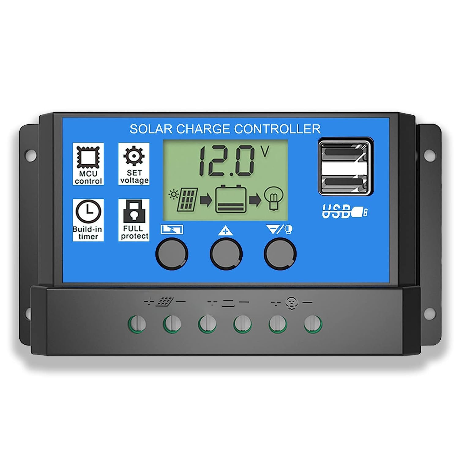 See full amazon price history chart for Mincerfit Solar Charger Controller Solar Panel Intelligent Regulator with USB Port Display 12V/24V solar battery windmill renewable energy Pack Black (10A) Mincerfit Solar Charger Controller Solar Panel Intelligent Regulator with USB Port Display 12V/24V solar battery windmill renewable energy Pack Black (10A) (B0CCDYS64L) Amazon Price History, Amazon Price Tracker