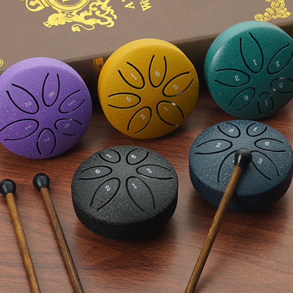 Tambour à pluie pour extérieur de jardin, tambour à pluie pour l'extérieur quand il pleut, carillon de pluie en acier, tambour de pluie pour l' extérieur, mini instrument de tambour à main, tambour
