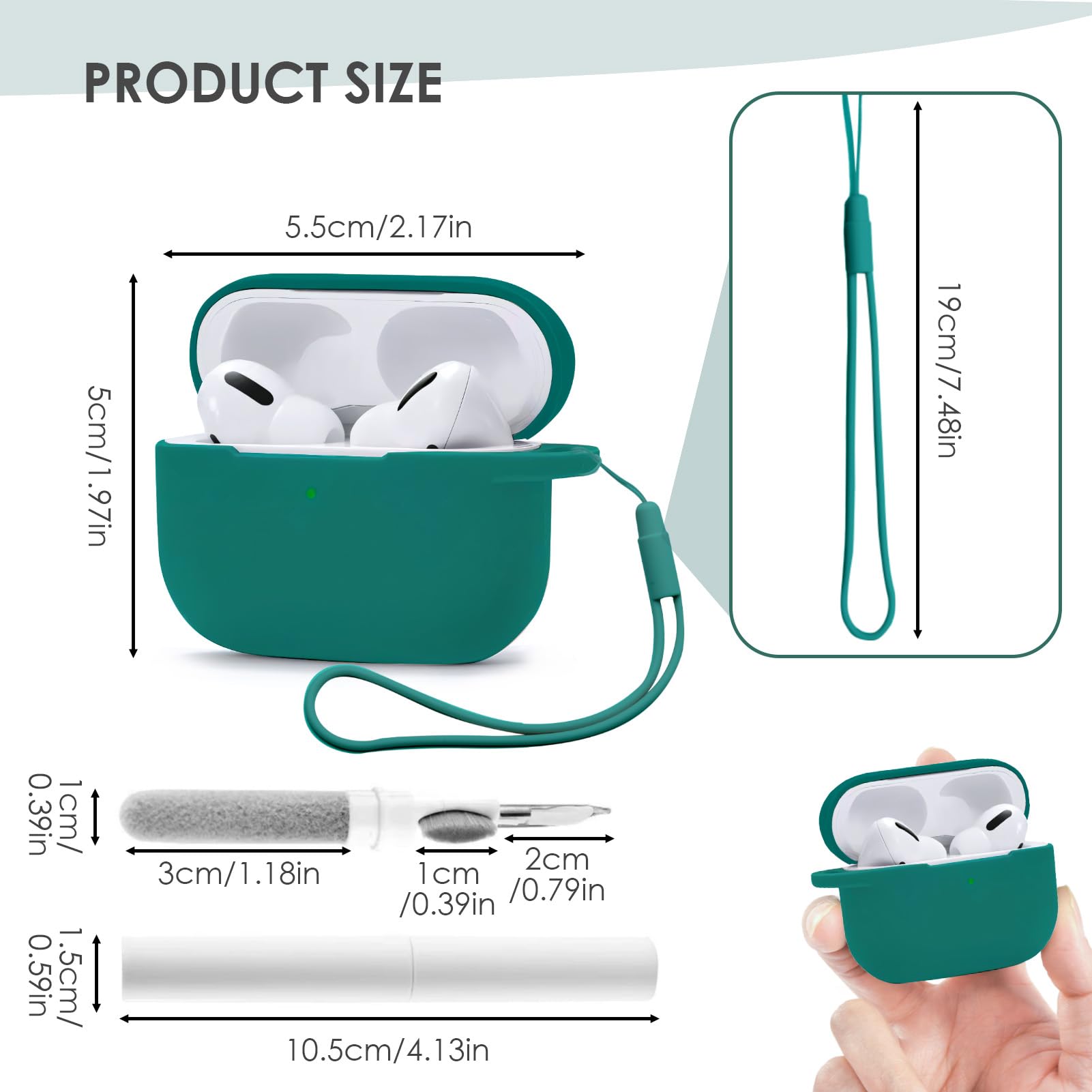 For AirPods 4 Case Cover 2024, Soft Silicone Full Protective Case For