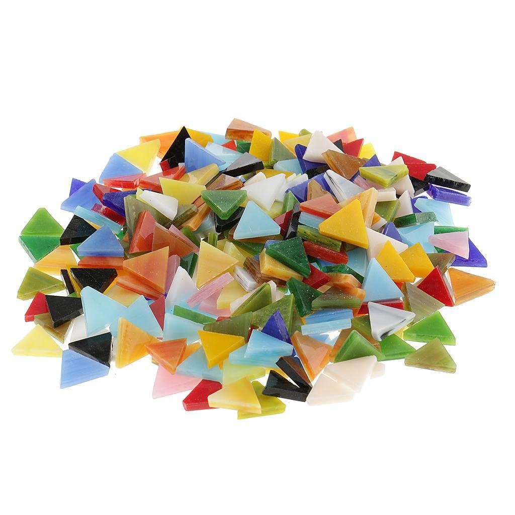 3X 300 Pieces Assorted Color Glass Mosaic Tiles for DIY Crafts 12mm-image-20