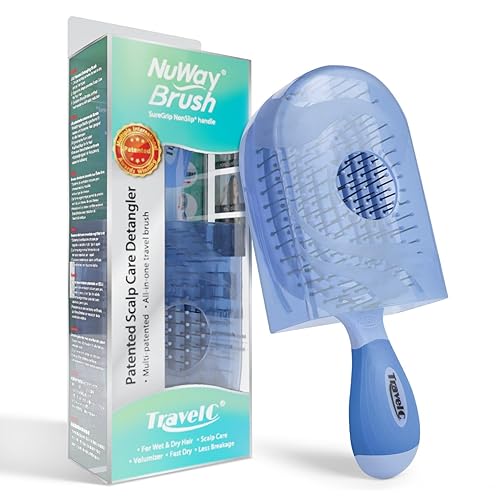 NuWay TravelC ventilado patentado por Estados Unidos para todo tipo de cabello es seguro para secador de pelo (verde azulado)