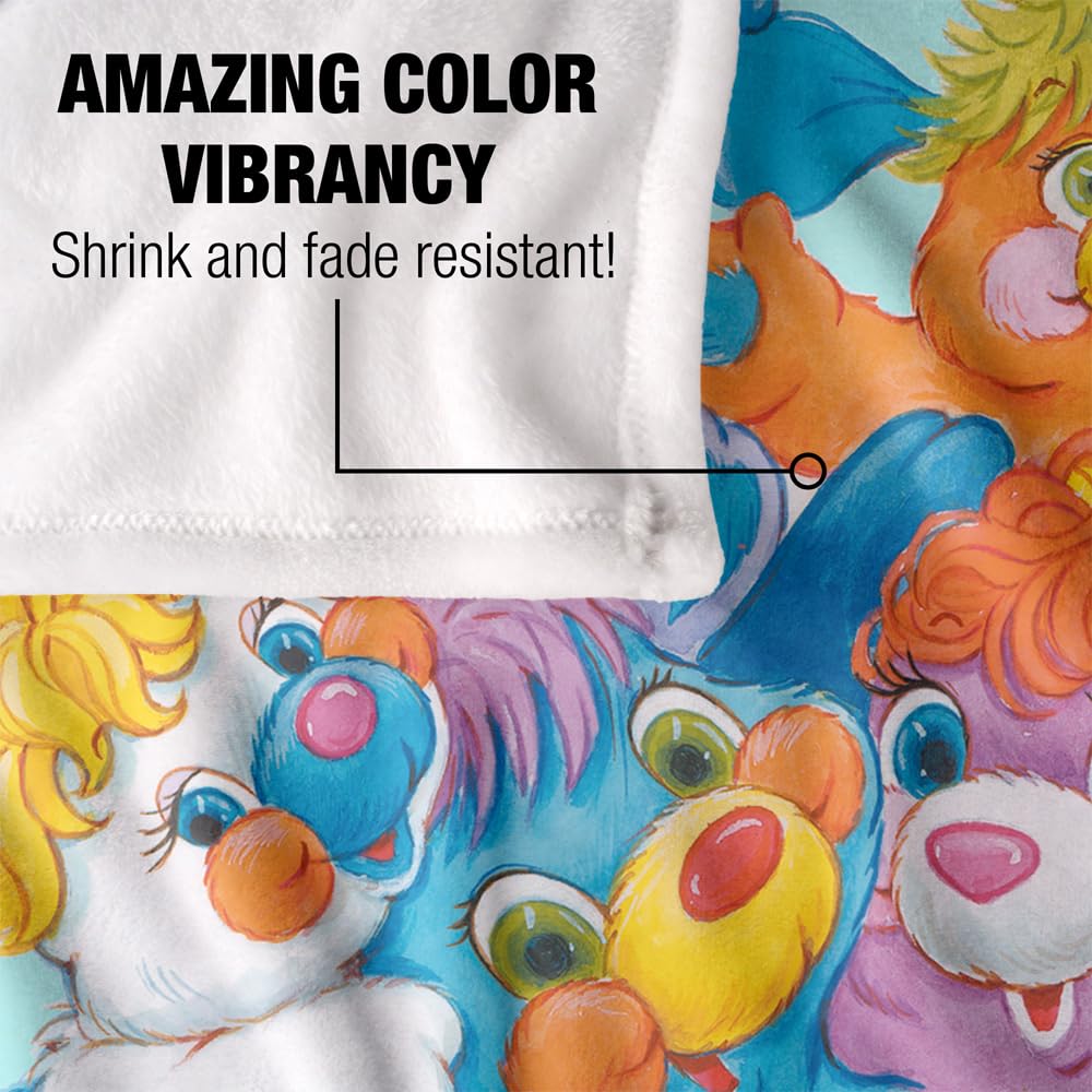 LOGOVISION Popples Group Shot Coperta super morbida al tatto setoso – 152 x 127 cm