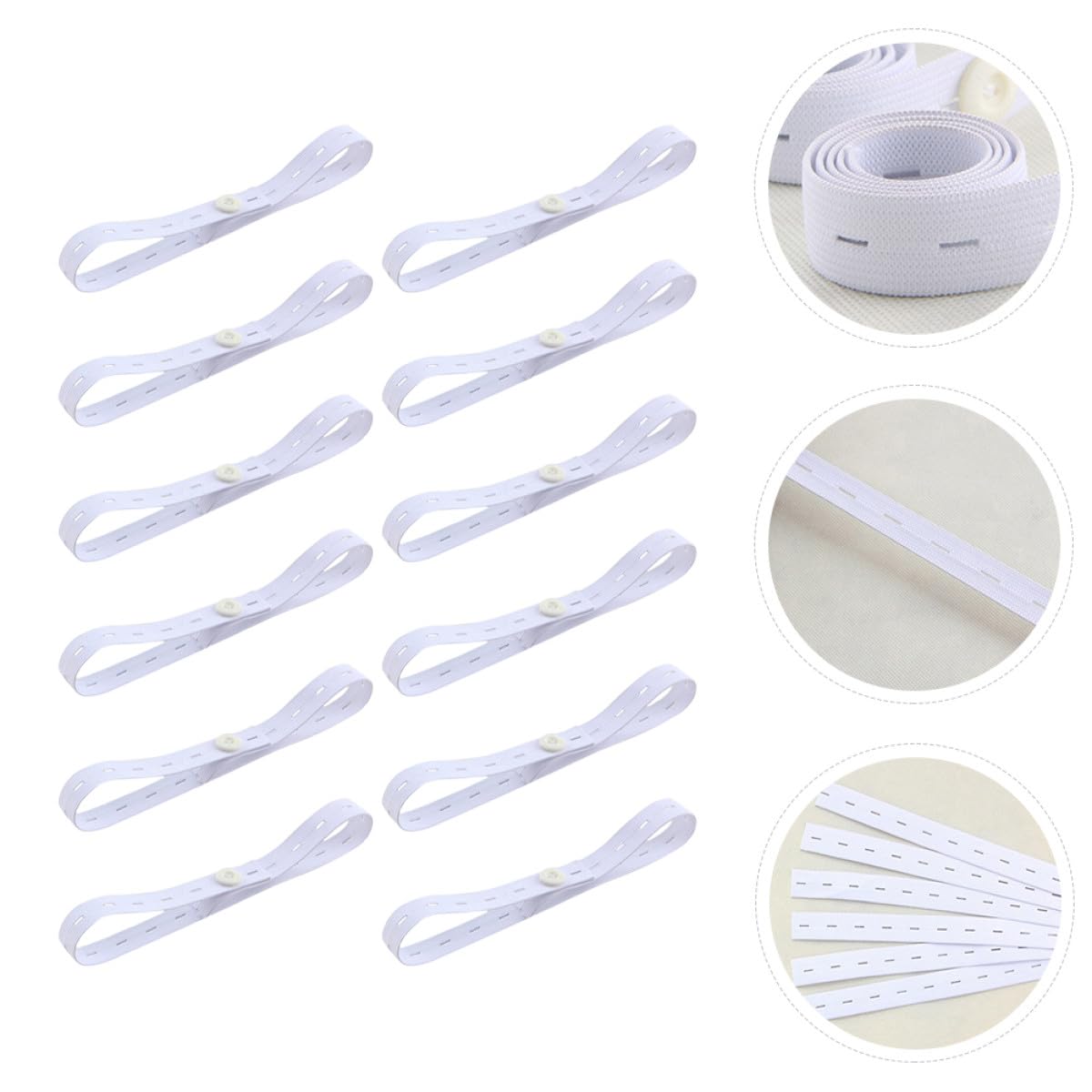 12pcs Adjustable Elastic Diaper Fasteners Cloth Diaper Straps for Pets Comfortable Waist Belt Buckles Prevent Slipping Suitable for Various
