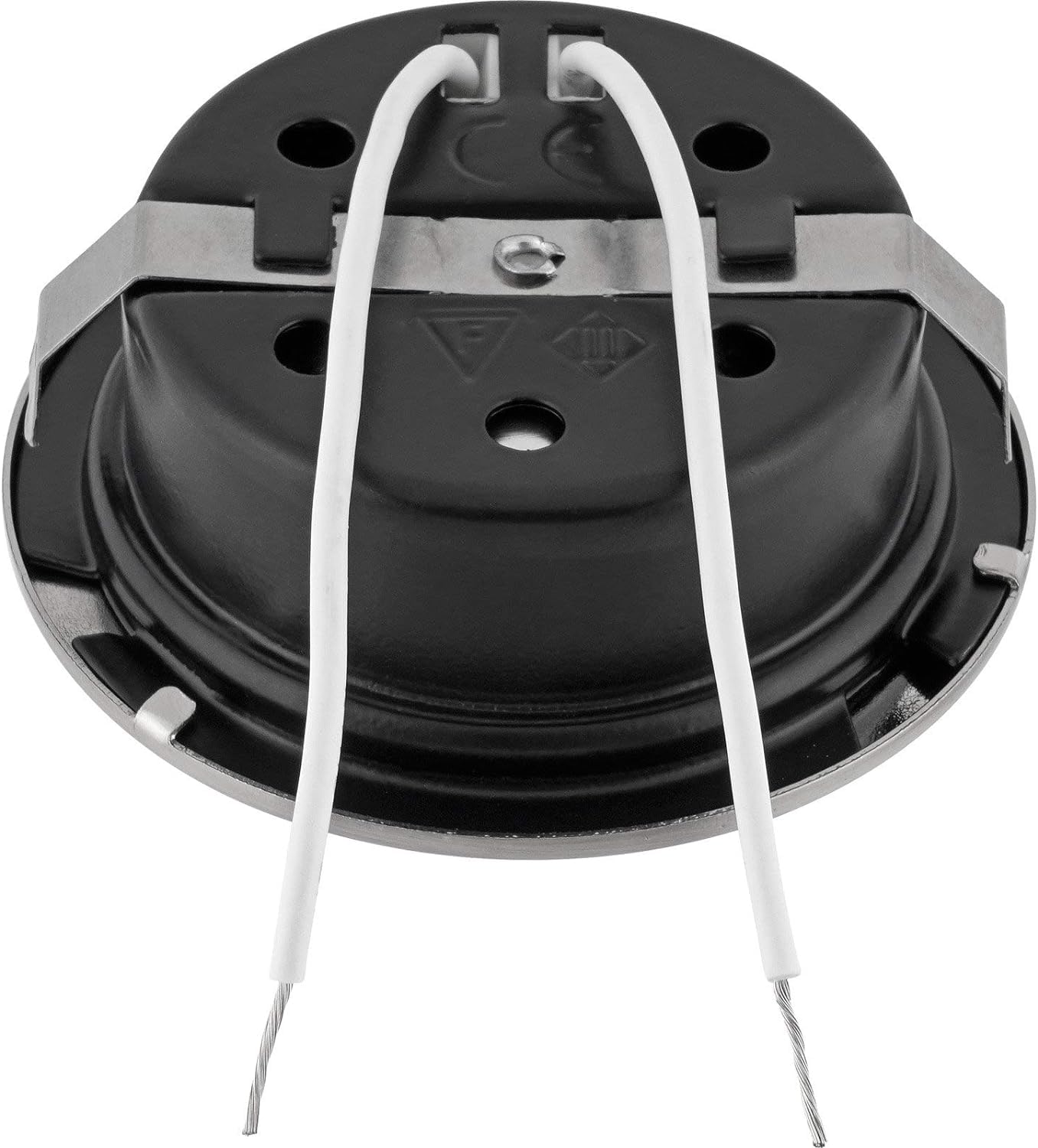 ADAKAT Zestaw 2 sztuk, w pełni metalowy reflektor do zabudowy G4 12 V, szklana pokrywa, montaż 60 mm