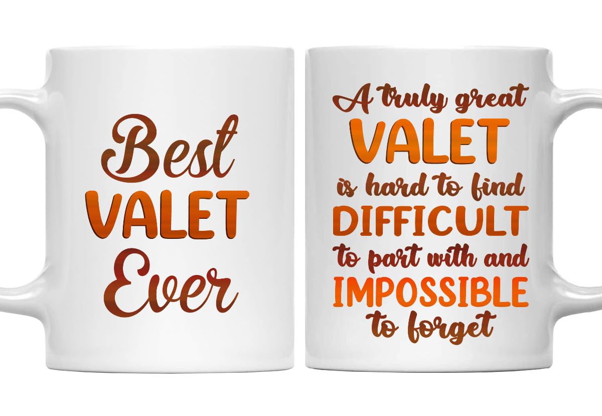 MONIZILUCKY Gifts For Valet - Best Valet Ever Mug - Valet Gifts - 11oz White Ceramic Mug for Office, Women, Men, Work Friends, Coworkers - Thanksgiving, Birthday, Christmas Gift
