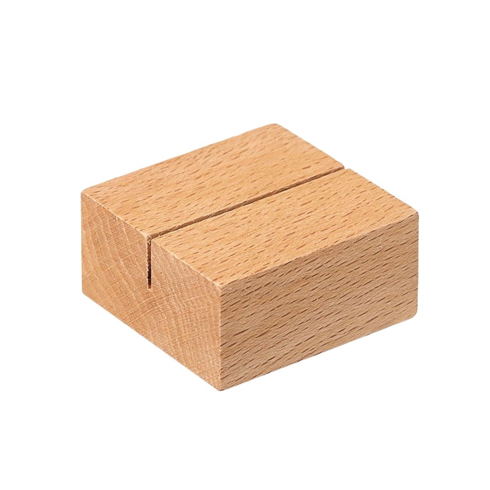 Segnaposto in legno naturale, 15 pezzi, clip per memo, foto, supporto da scrivania, messaggi, artigianato fatto a mano, per casa, ufficio, per matrimoni, numero di nome, immagini (4 x 4 x 2 cm
