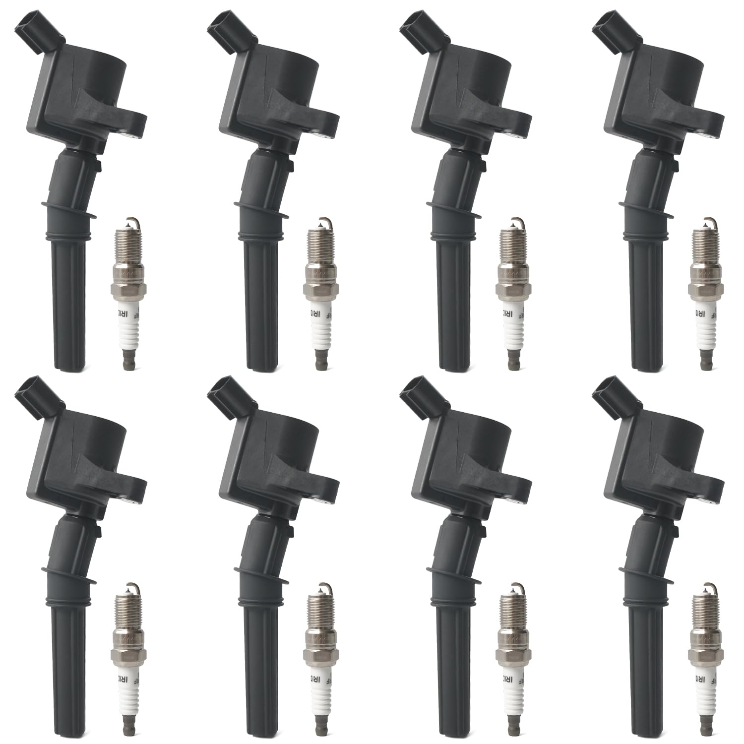 Photo 1 of Set of 8 Ignition Coil Pack & Iridium Spark Plugs Compatible with V8 5.4L 4.6L Ford Expedition F150 F250 F350 Explorer Excursion E150 E250 E350 Crown Victoria Mustang Lincoln Replace DG508 FD503 SP479
