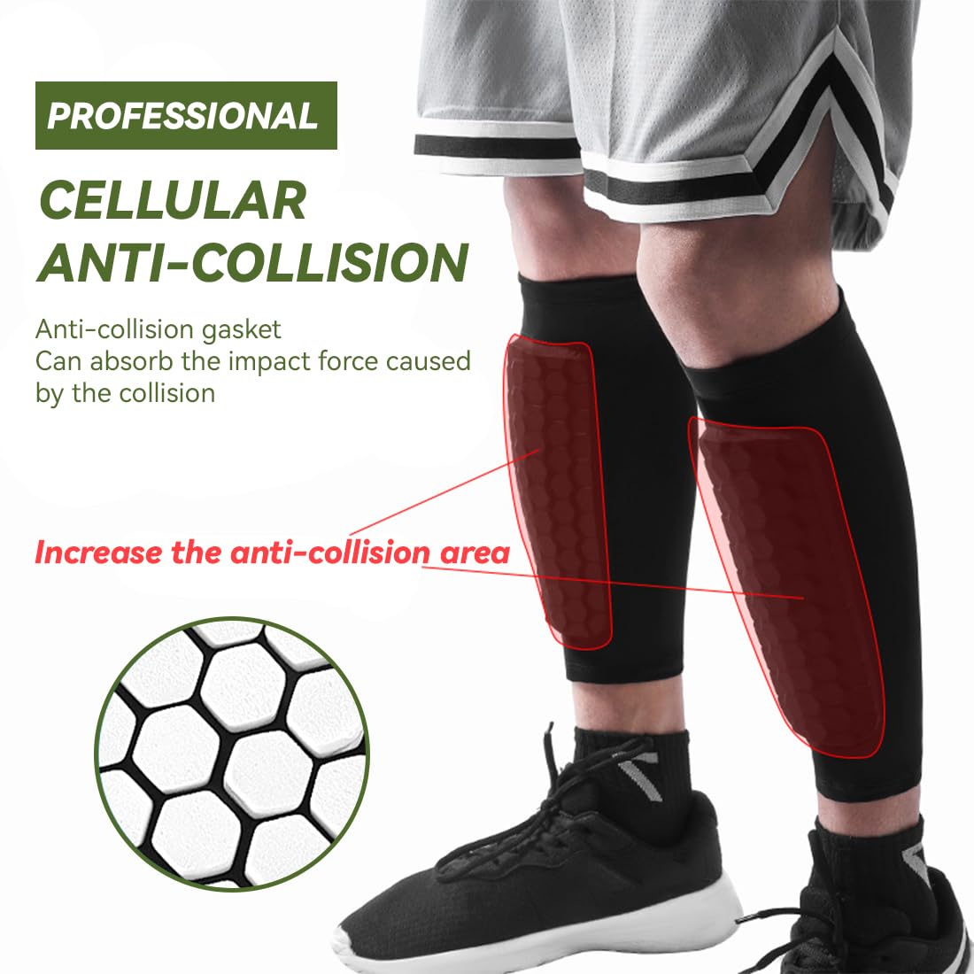 Espinilleras de fútbol para niños, calcetines protectores antideslizantes, juego