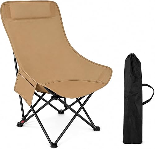 Campingstuhl Hochlehner faltbar, bis 170 kg belastbar, stabiler Dreiecksrahmen m