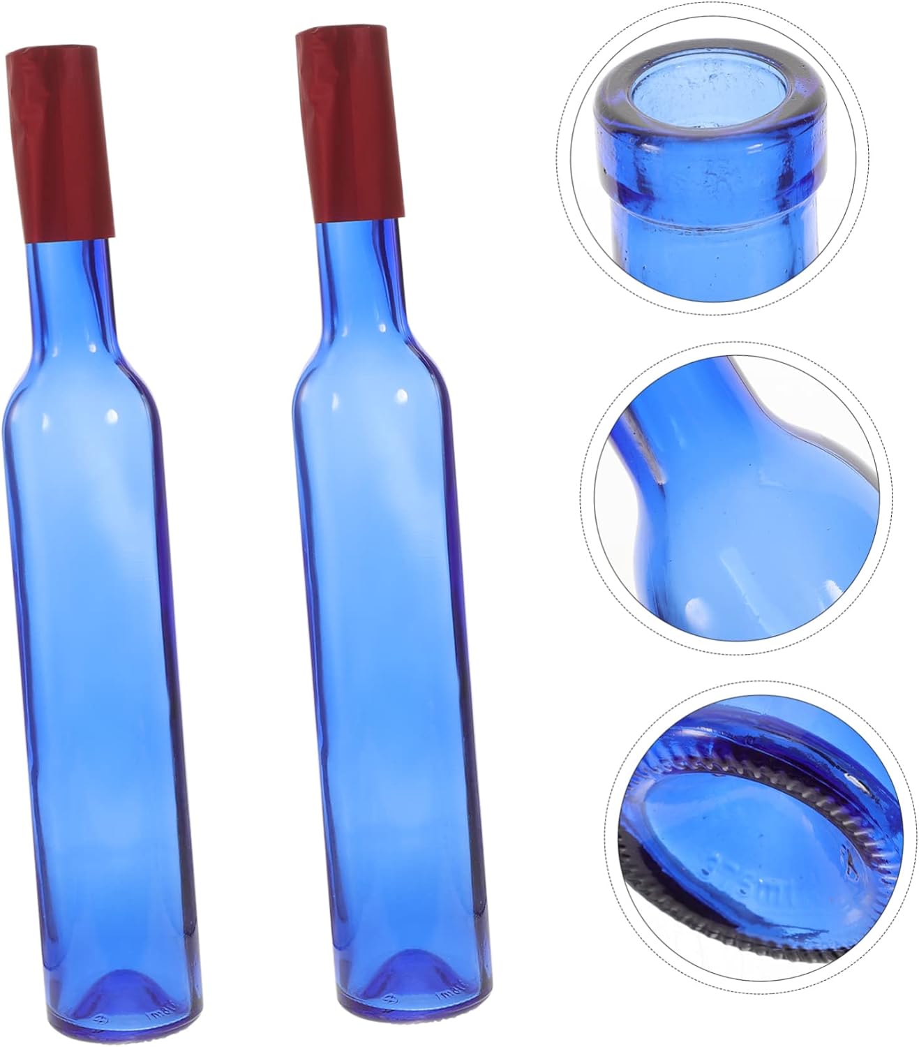 PRETYZOOM 2pcs Empty Wine Bottles Glass Bottles Diy Crafts Home Decor Liquor Storage Flower Vase Wine