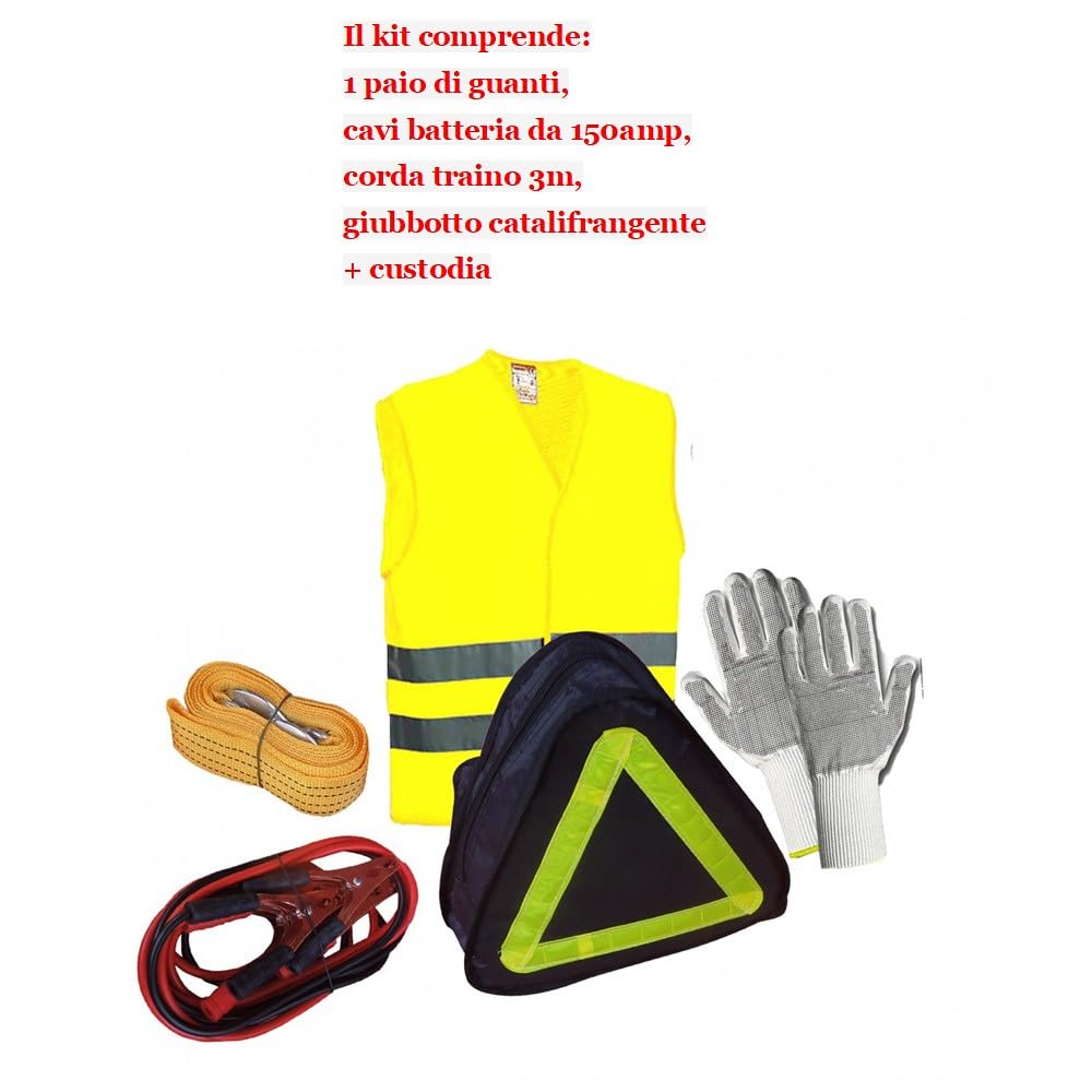 Compatible con BMW X1 sDrive18i Msport Kit de emergencia en carretera para primeros auxilios de coche + gato con base de acero y llave giratoria de 2 toneladas