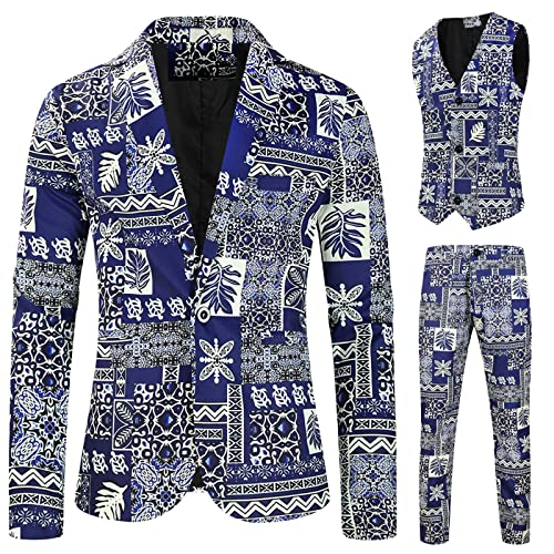 Costume pour homme bleu XXL imprimé idéal pour vos soirées et événements