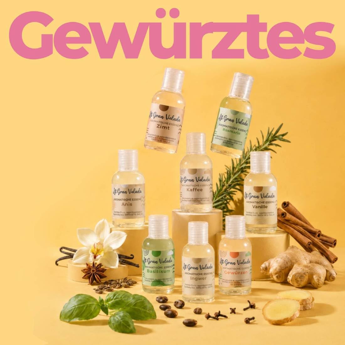 Gran Velada - Duftöl Mandarinene Essence 1000 ml | Aromatisches Zitrusöl für Seifen, Kerzen und Diffuser, Intensiver Fruchtduft, DIY Parfüm Herstellung, Hochkonzentriertes Duftöl für Zuhause