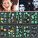 Produktbild makstore 210 Stk. (20 Blätter) Halloween Kinder Einmal Tattoo Temporäre Tattoos Tätowierung Aufkleber für Jungen Halloween Karneval Cosplay Hexenparty Party Deko Mitgebsel