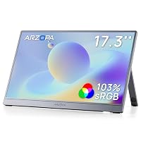 ARZOPA Monitor Portatile 17,3" IPS 103% sRGB | Schermo FHD 1080P | HDR10 | Ultra Sottile