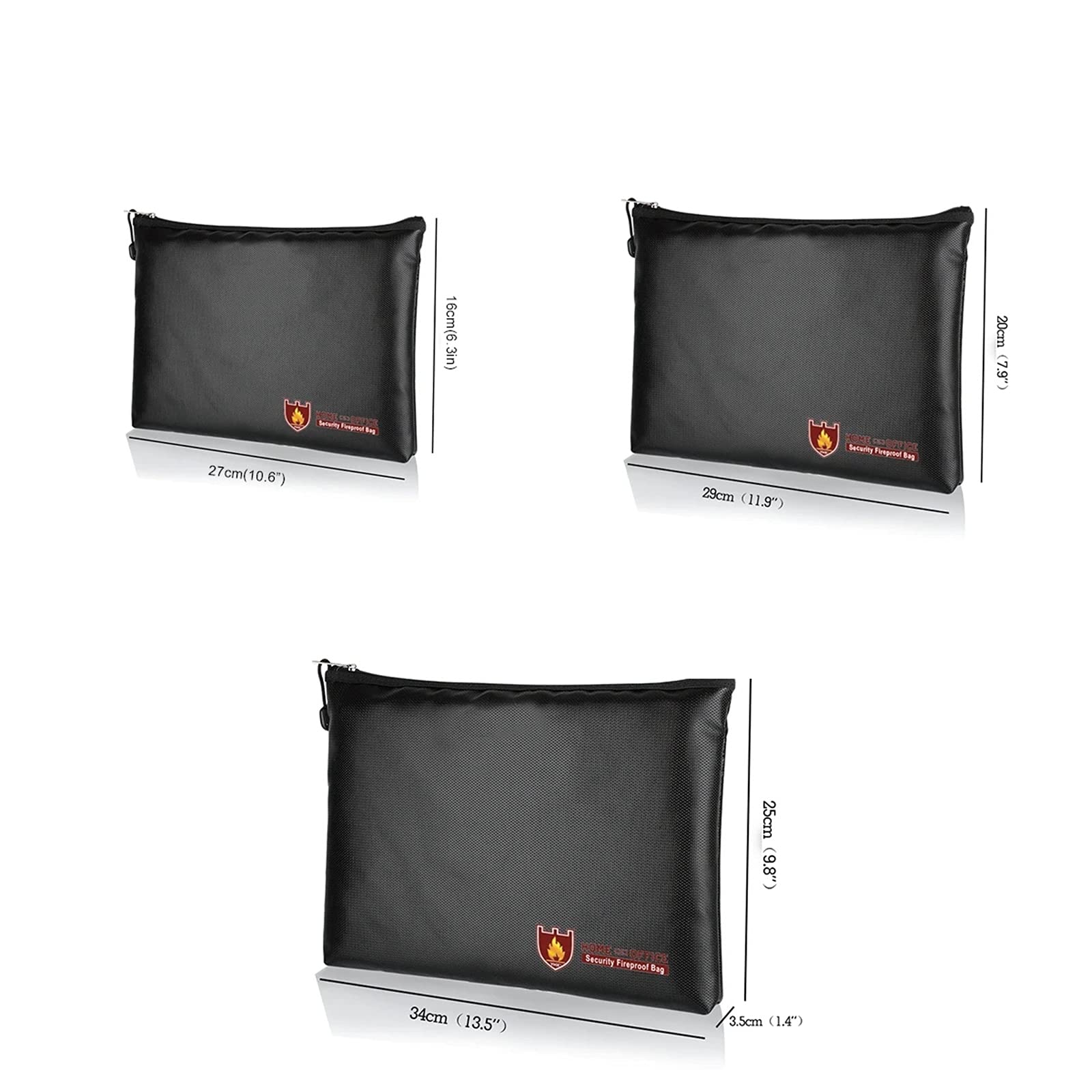 Caja de Documentos Ignífuga Carpeta de archivos sobre Cash Pouch Bag Lipo Safe Fireproof Documento impermeable(29x20cm)
