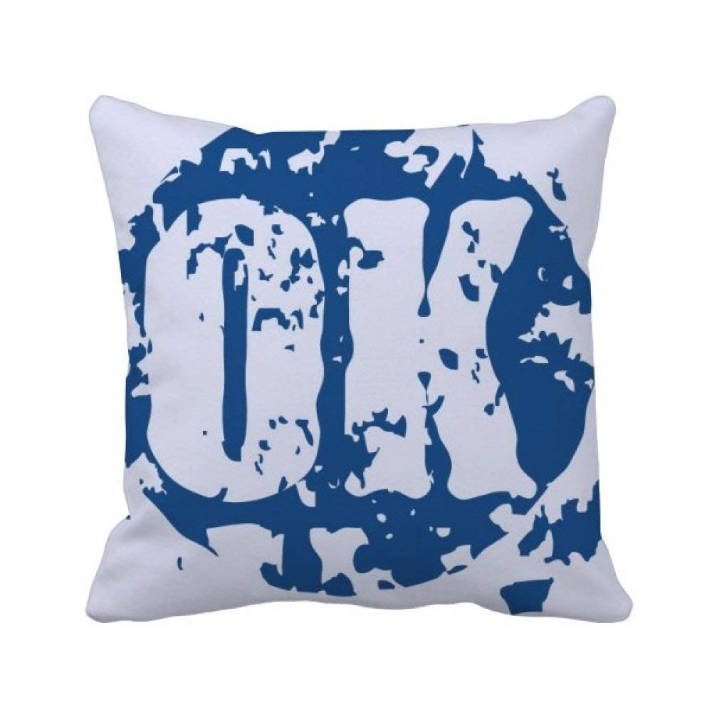 Housse de coussin carrée avec motif illustration ronde et textile de canapé