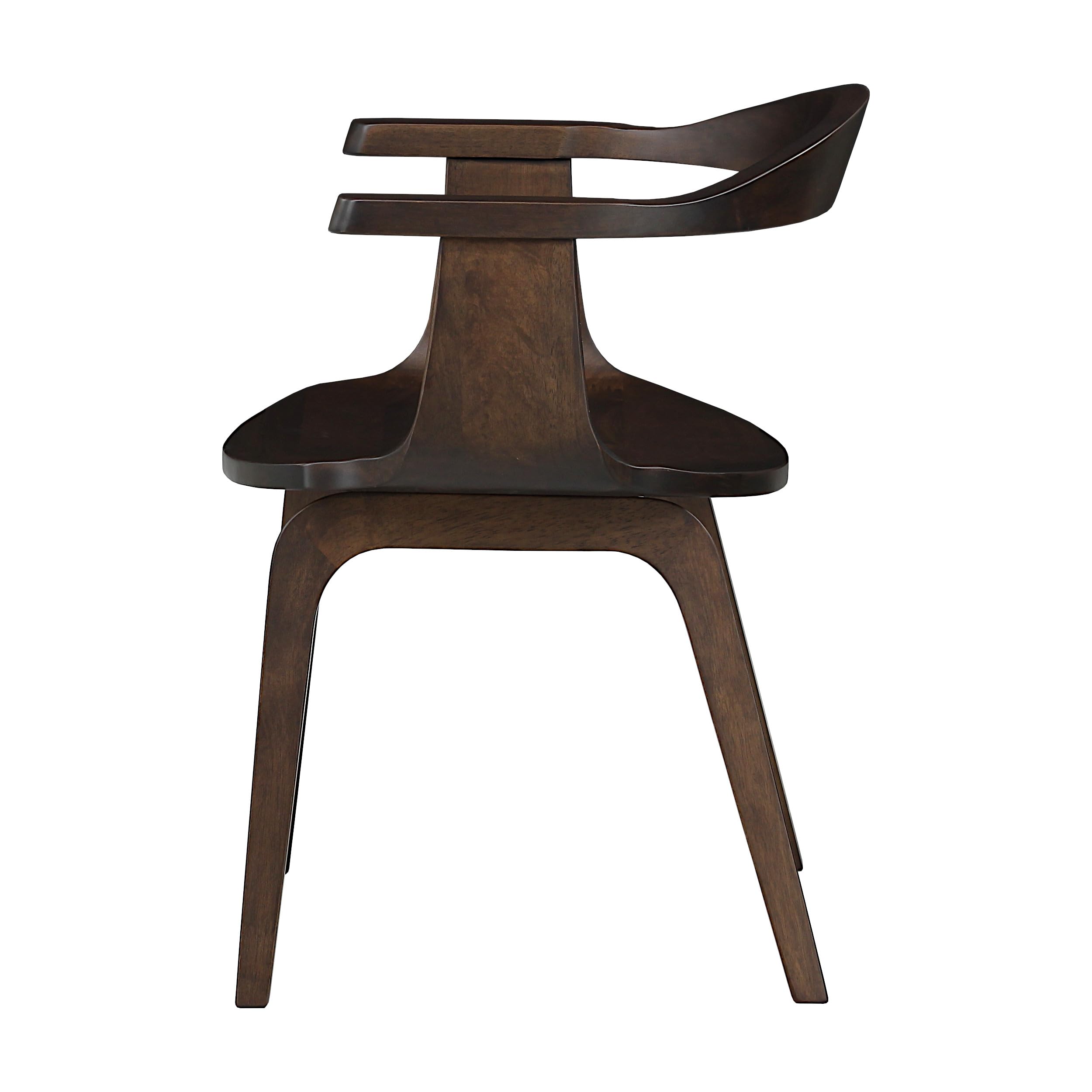 Totò Piccinni Poltroncina Sedia TICINO completamente in pregiato legno massello durevole (Noce, 1)