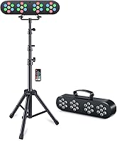 Vista 1 de DJ Lights with Stand, Telbum Stage Lights with Stand Sound Activated LED Par Light Set, for Mobile Booth Gig Bar Wedding Church Band