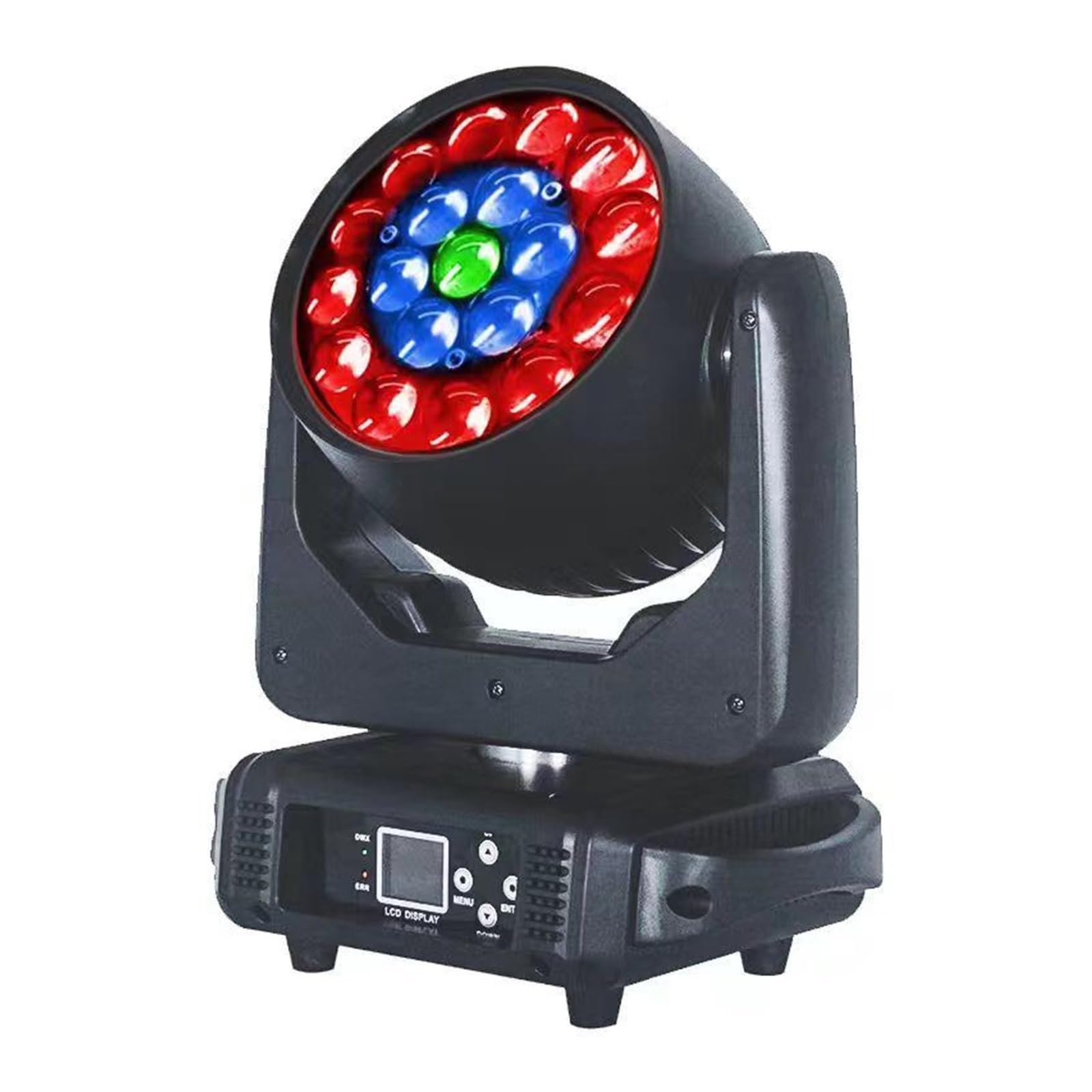 Oświetlenie Sceniczne, Reflektor LED z ruchomą głowicą 4-w-1 19x15W RGBW Zoom oświetlenie DXM nadaje się do DJ Disco Bar Party Christmas Stage Lighting Equipment