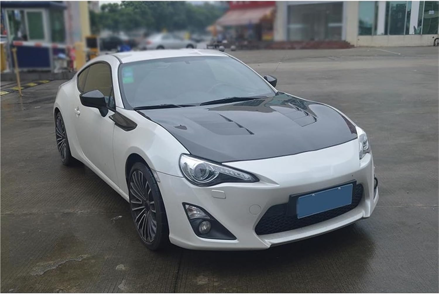 Carbon Fiber Hood Bonnet Front Engine Hood Vents Compatible With Toyota Subaru GT86 BRZ FT86