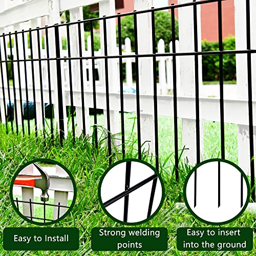 15 Pack No Dig Animal Barrier Fence,24×15 Inch Dog Barrier Fence Digging Underground Decorative Garden Fence Dog Digging Fence Black Perfect For Patio And Garden #TOP2