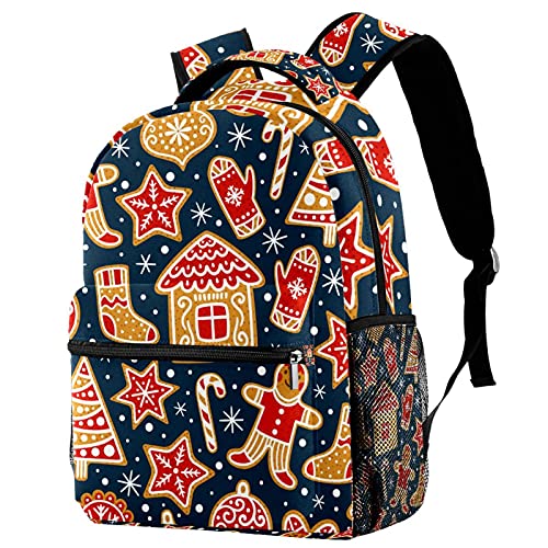 Sac à dos d'écolier style décontracté imprimé cerf de Noël