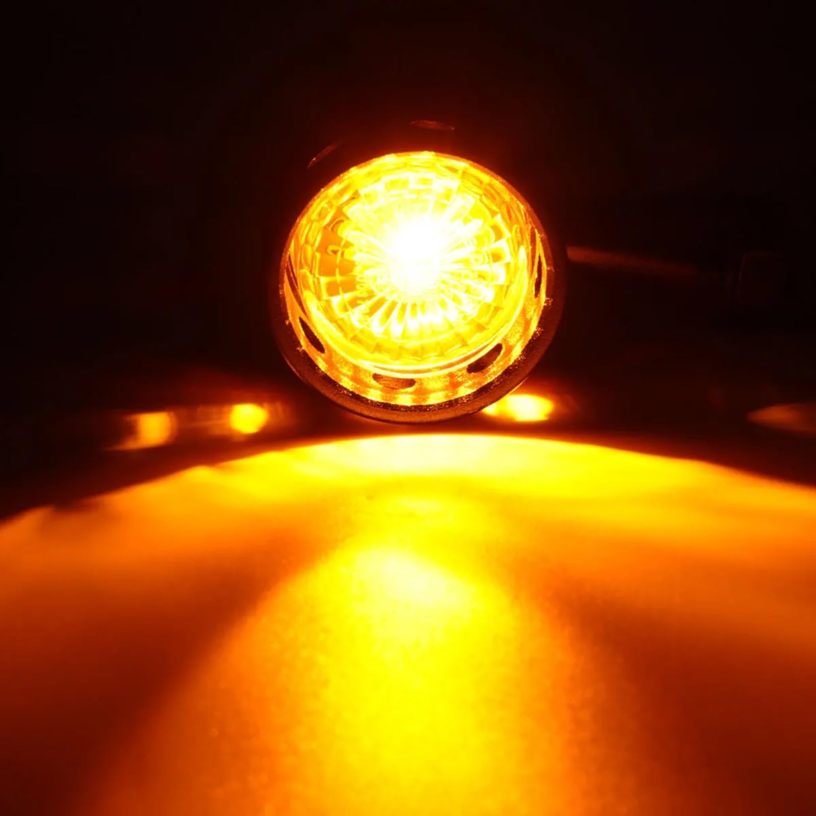 Indicatori di direzione per Moto 2 Pezzi per Tutte Le Moto universali 12V, indicatori di direzione Ambra da 10 mm, luci di Posizione Laterali Ambra, luci di Guida