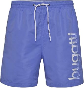 Bugatti Modern mens swim shorts, black or navy with white stripe on the sides