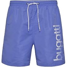 Bugatti Modern men's swim shorts, black or navy with white stripe on the sides