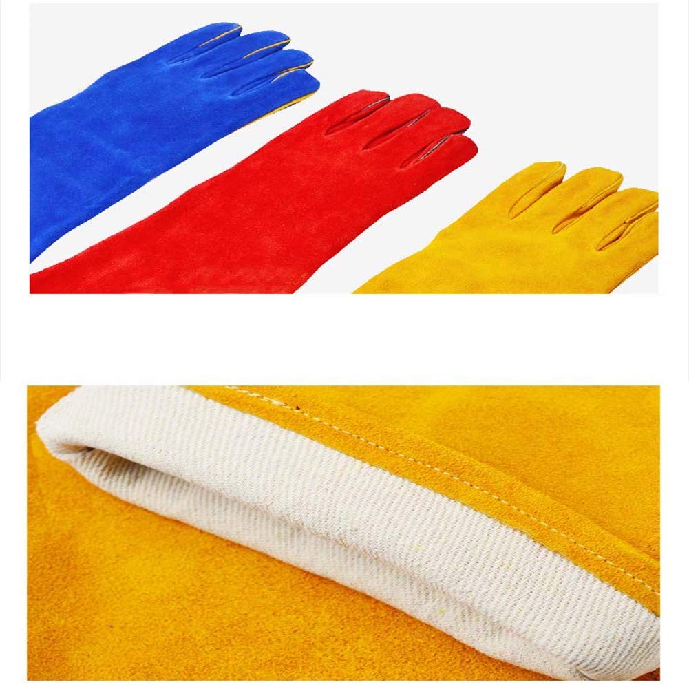 Gant De Manipulation Animaux En Cuir - Gantelet Anti-morsure/égratignure 60 Cm - Pour Vétérinaire, Soigneur, Propriétaire D'animaux