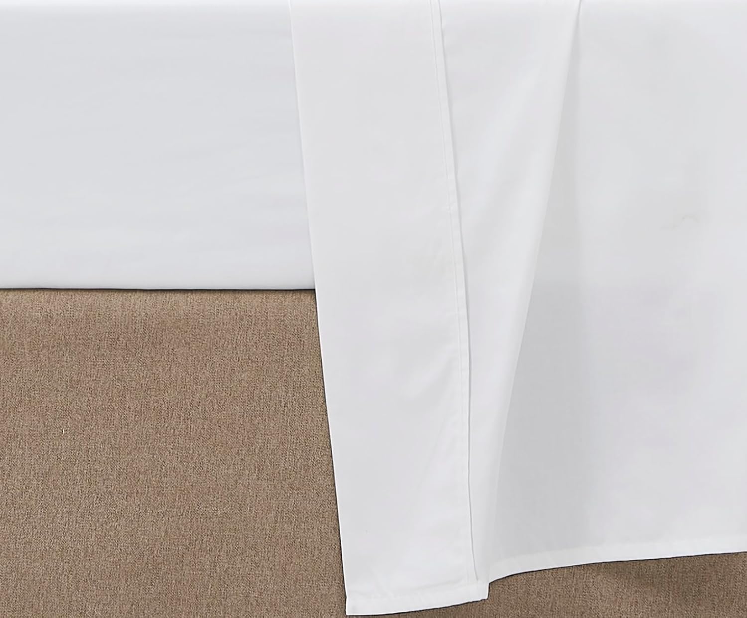 Linen Closet Luxury Cotton 400 Thread Count Cotton Sateen 3-Piece Sheet Set, Twin, White
