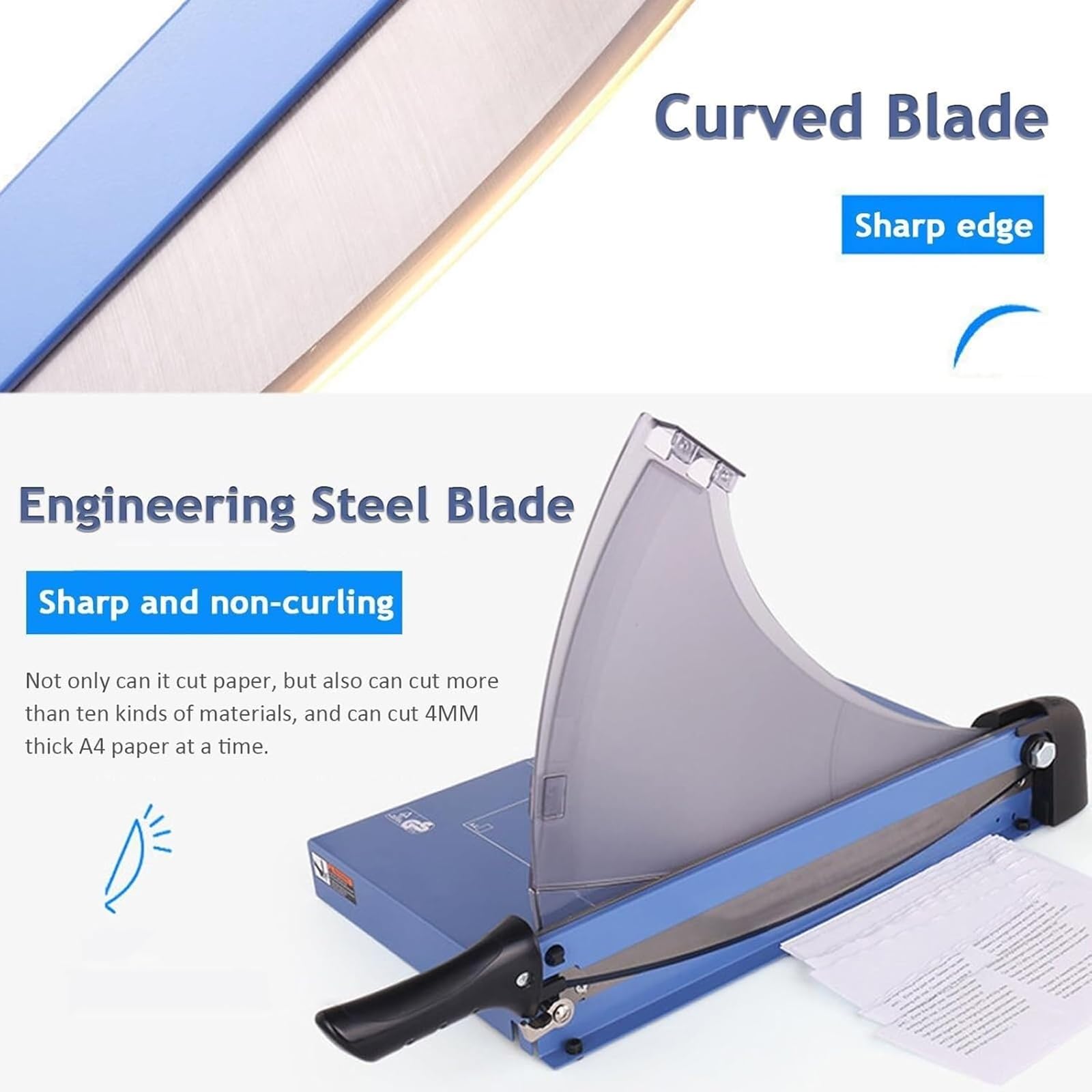 Taglierina Per Carta A4 Ad Alta Resistenza, Taglierina Professionale Da 14,75", Con Base In Metallo, Capacità Di Taglio Di 40 Fogli, Taglio Preciso/innesto Automatico, Per Ufficio, Casa E Scuola