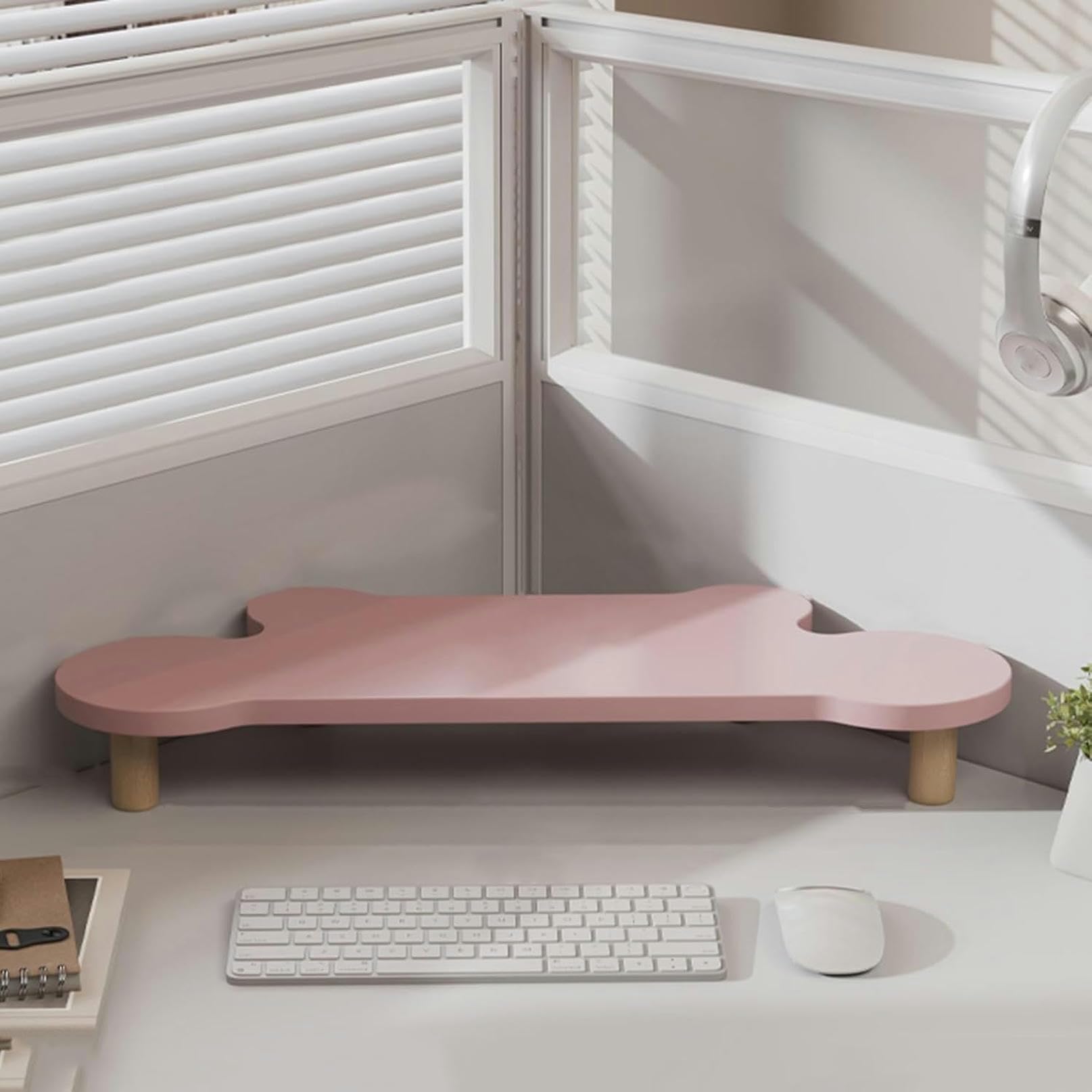 SDGcfgjW corner desks， Corner Monitor Stand Space Saving Riser Wooden, Study Room Tablet Laptop Desk(6.5cm (2 1/2)