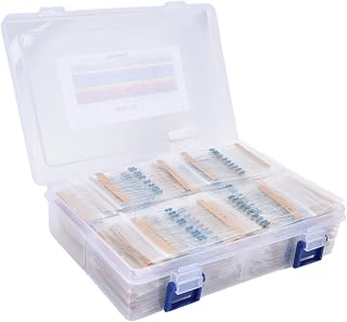 Kit de resistor de filme de metal, variedade de resistores 1450 unidades 145 Valores para experimentos para projetos de bricolage
