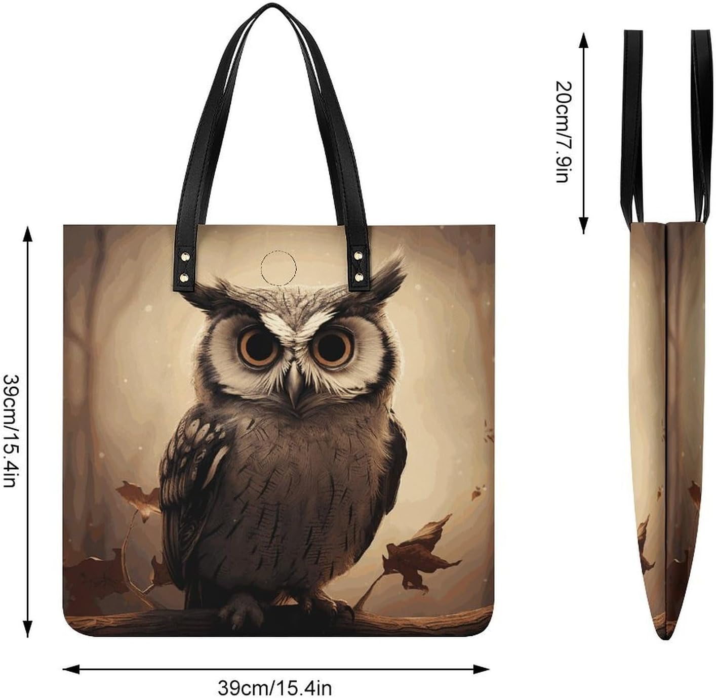 Cute Owl Handbags Large Capacity, Tote Bag Stylish Slouchy, Shoulder Bags for Work Beach Travel And Shopping Grocery.