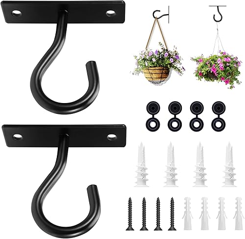 Ganchos de techo para plantas colgantes, colgador para macetas de interior y exterior, gancho de pared para macetas, cesta de flores, campanillas de