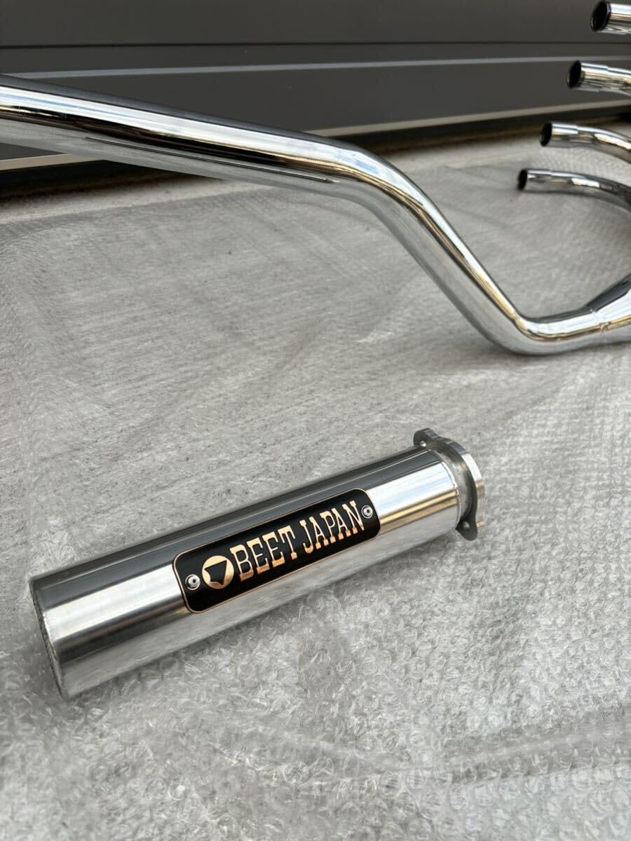 Z400FX 中古 マフラー メッキ70πロゴ有/社外 ショート管 手曲げ BEET 