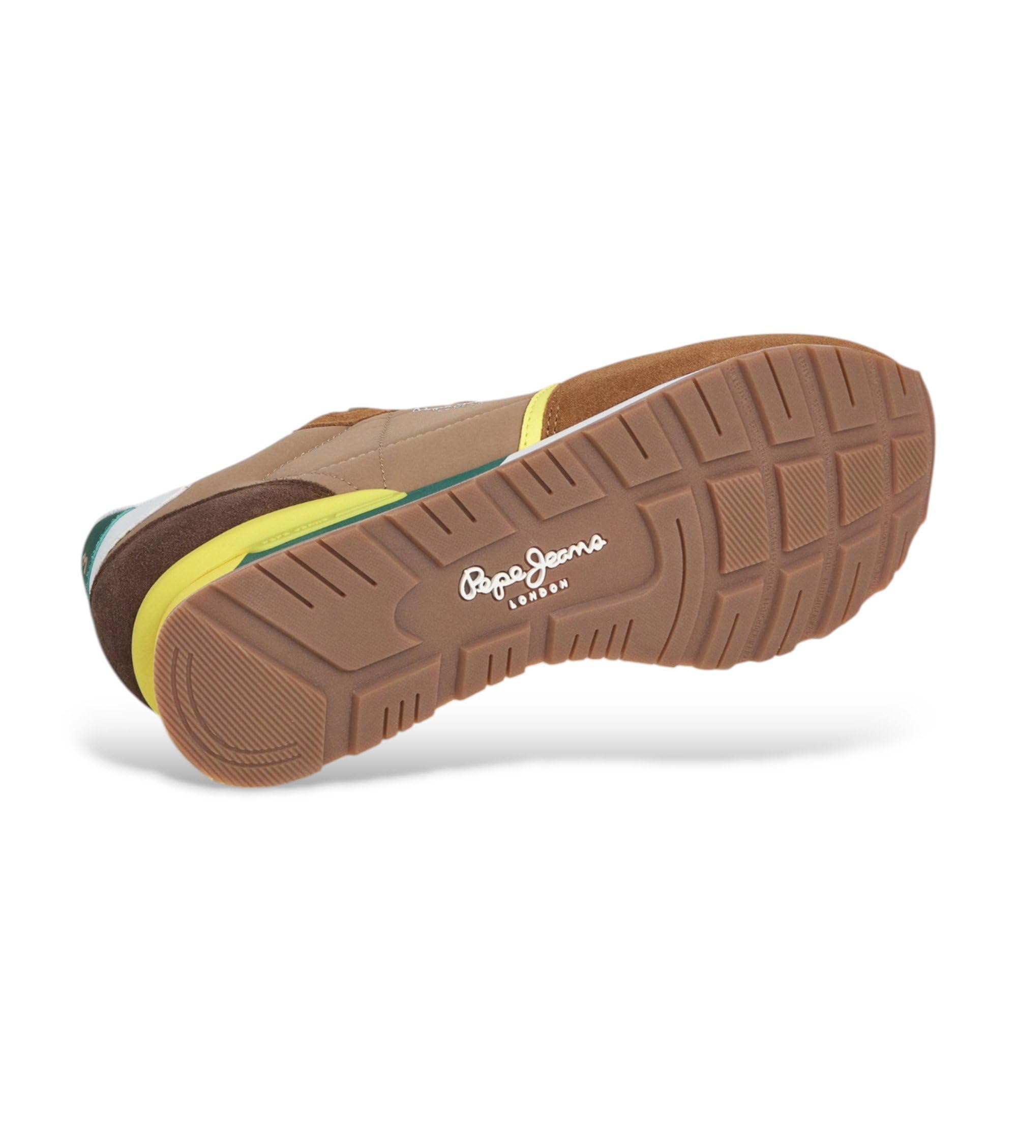 Pepe Jeans Zapatillas de Piel Brit Colors marrón