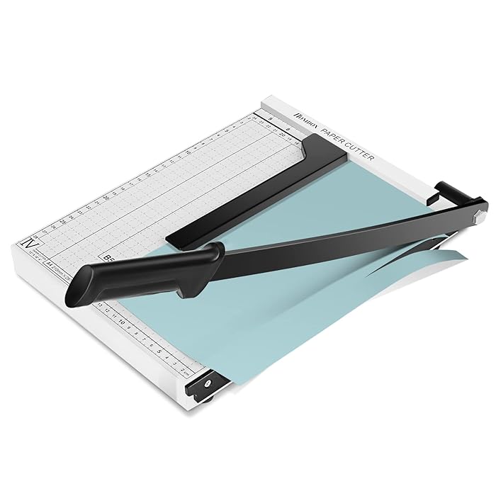 Buy Paper Cutter Heavy Duty A4B7, 12" Cut Length Guillotine Paper Trimmer for Cardstock Metal