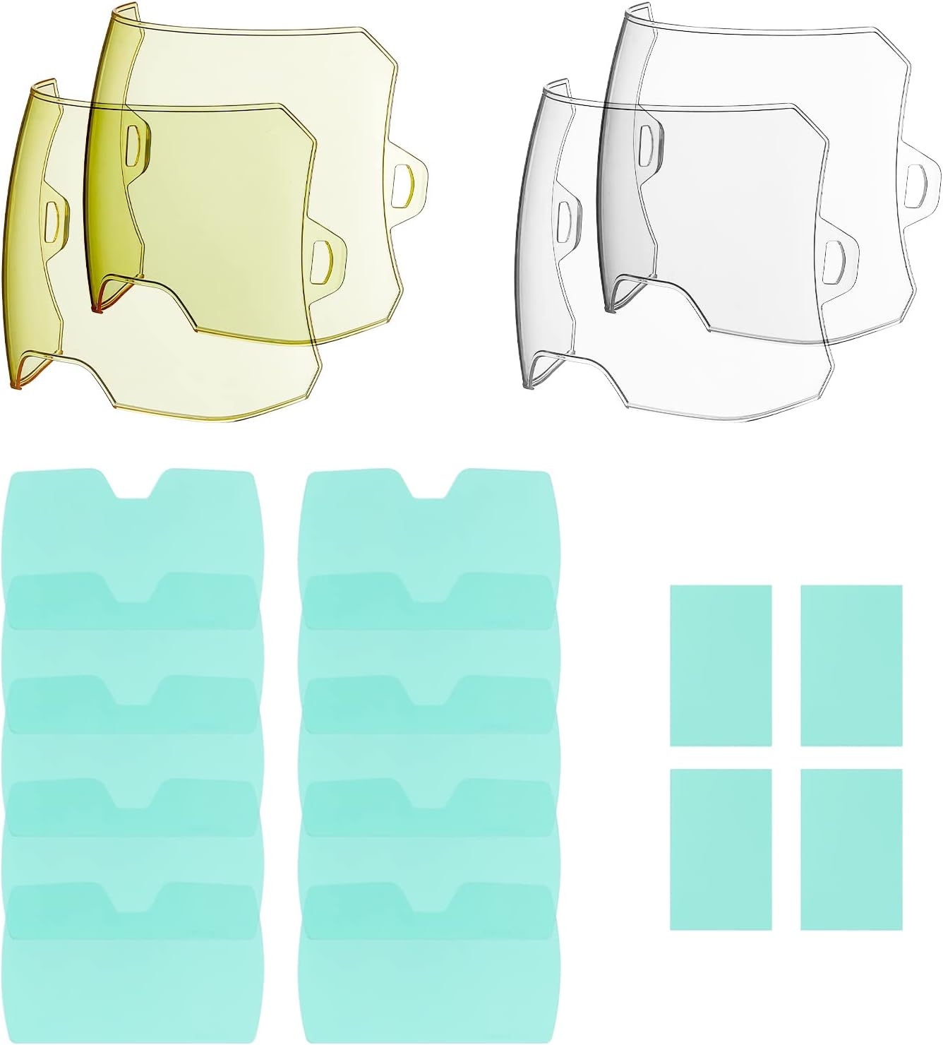 Welding Helmet Accessories Replacement Lens 10 Grind Shield Clear Lens+4 Outside Cover Lens+2 Inner Lenses for TF-WH10(YE)